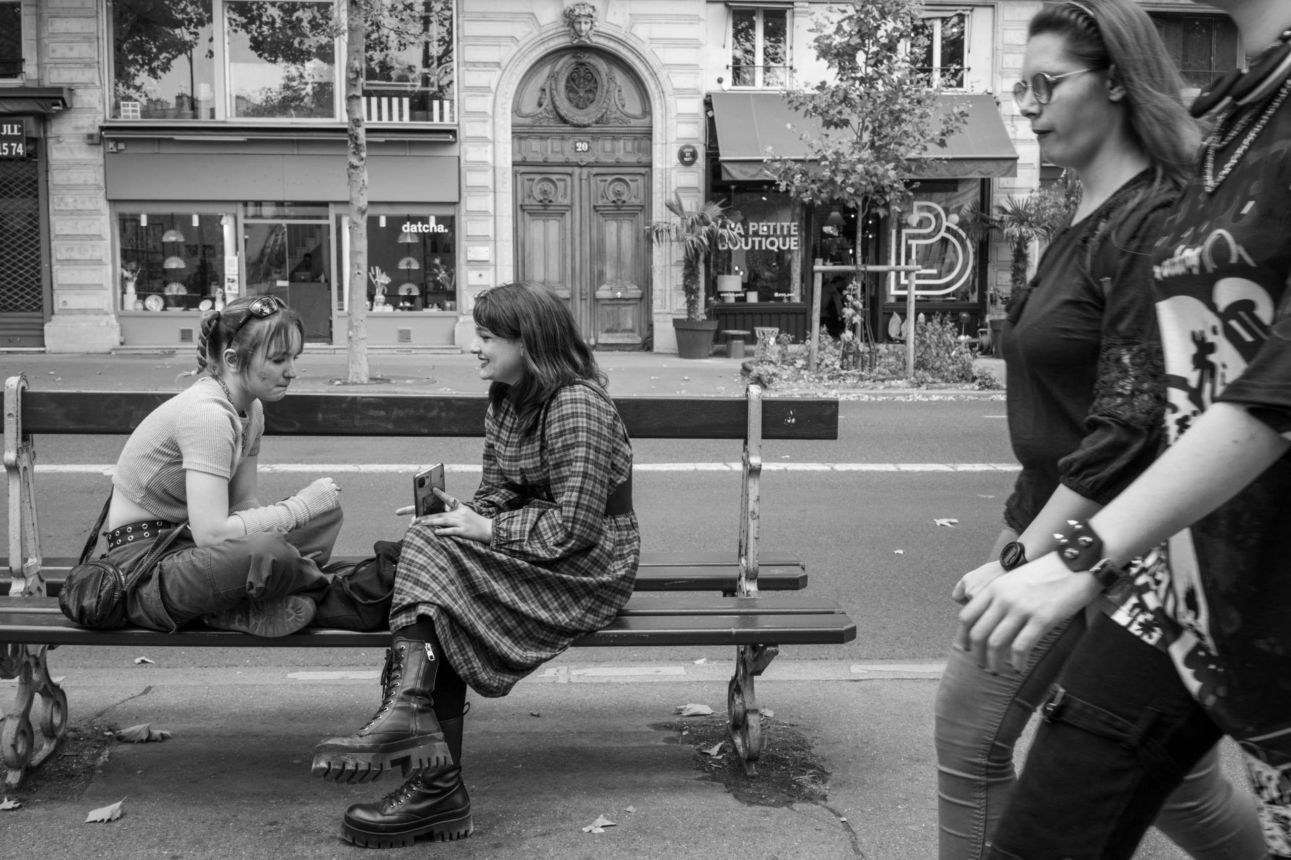 Couple on Bench in paris